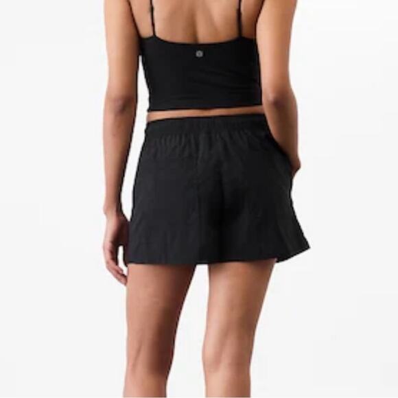 Athleta Midday Mid Rise Poplin Short Black Size XL - Picture 2 of 9